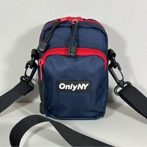 Rare Only NY Compact Camera Crossbody Navy Red Cordura Shoulder Bag